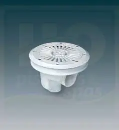 Bonde de fond ASTRAL diamètre 200 mm avec grille plate pour piscine liner - Blanche