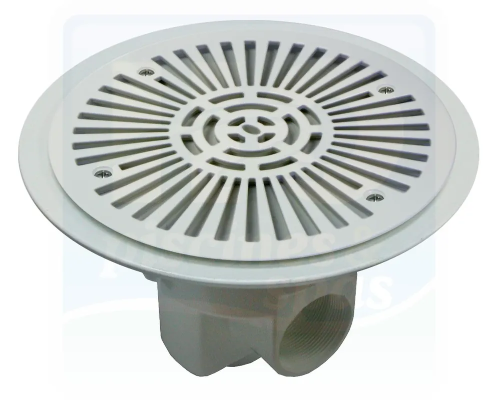 Bonde de fond ASTRAL diamètre 270 mm pour piscine béton - Blanche