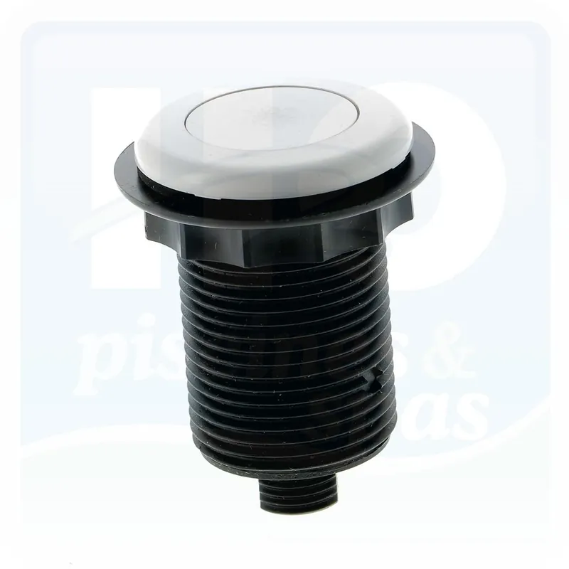 Bouton poussoir pneumatique plat - blanc