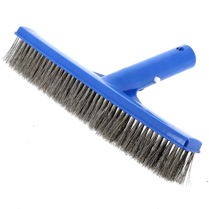 Brosse de paroi anti-algues de 25 cm avec poils acier et embout plastique