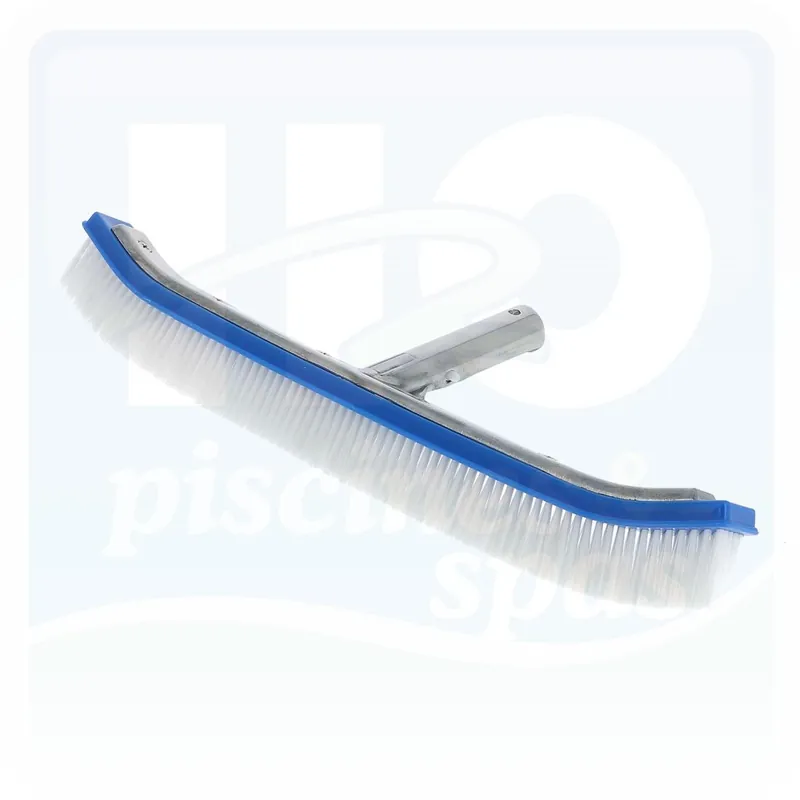 Brosse de paroi de piscine de 45 cm poils nylon, renfort aluminium