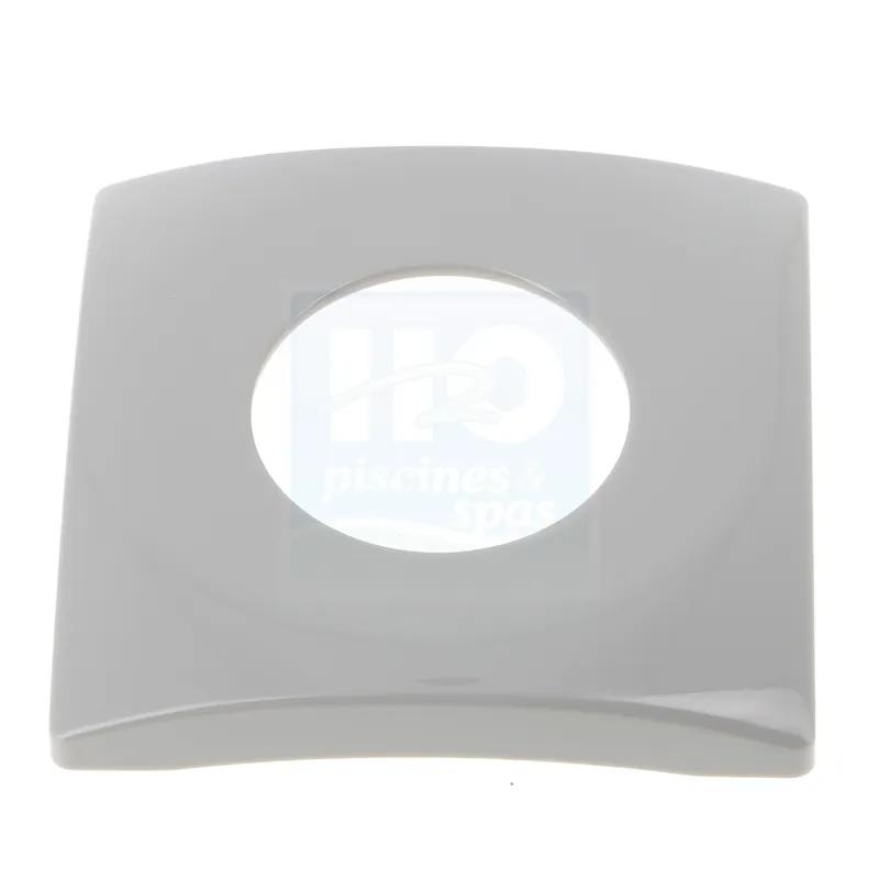 Cache gris de la prise balai à visser 1"1/2 WELTICO pour piscine liner / panneaux