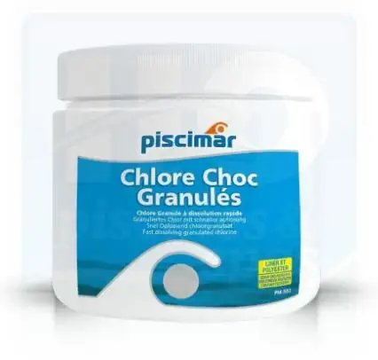 Chlore choc stabilisé en granulés pour mini piscines - 500 grammes