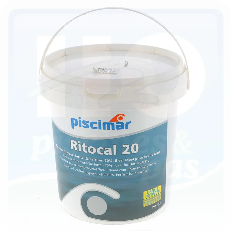 Chlore lent PISCIMAR® non stabilisé RITOCAL 20 en 1.5 kg