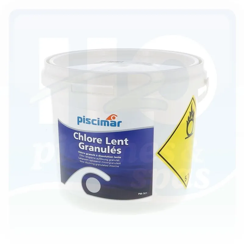 Chlore lent stabilisé PISCIMAR® en poudre - Seau de 5 kg