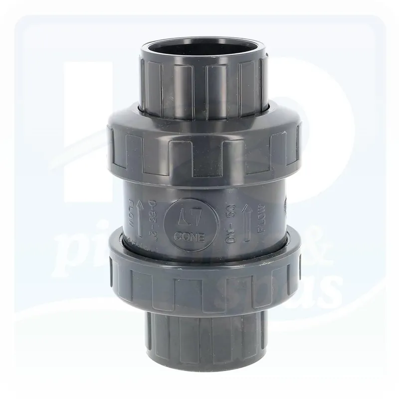 Clapet anti-retour à ressort femelle à coller en diamètre 63 mm (PN16)