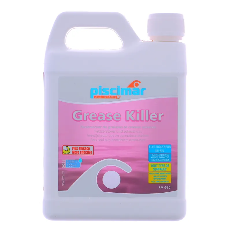 Clarifiant enzymatique GREASE KILLER - détruit les crèmes solaires - 1 litre