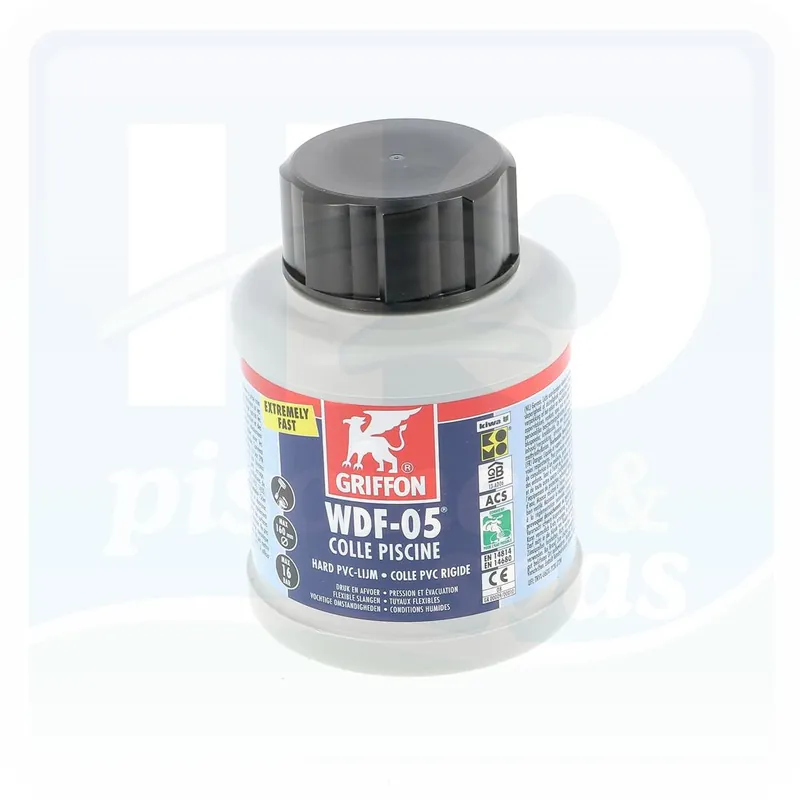 Colle PVC bleue GRIFFON pour tuyaux PVC (souple et rigide) - Pot de 250 ml
