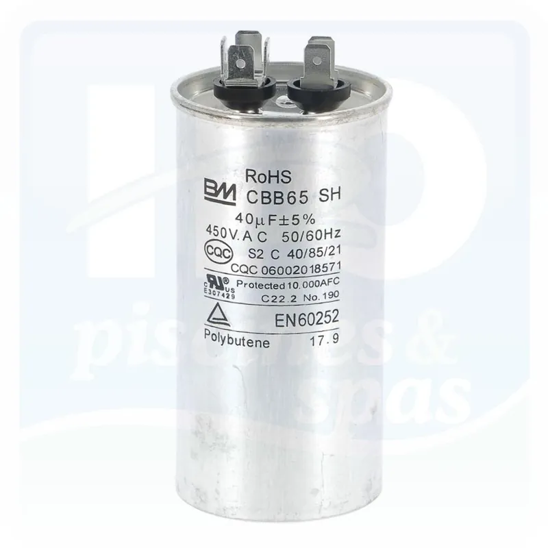 Condensateur de 40 µF du compresseur Mitsubishi des pompes à chaleur ZODIAC Power 7 kw - PI20 et Z200