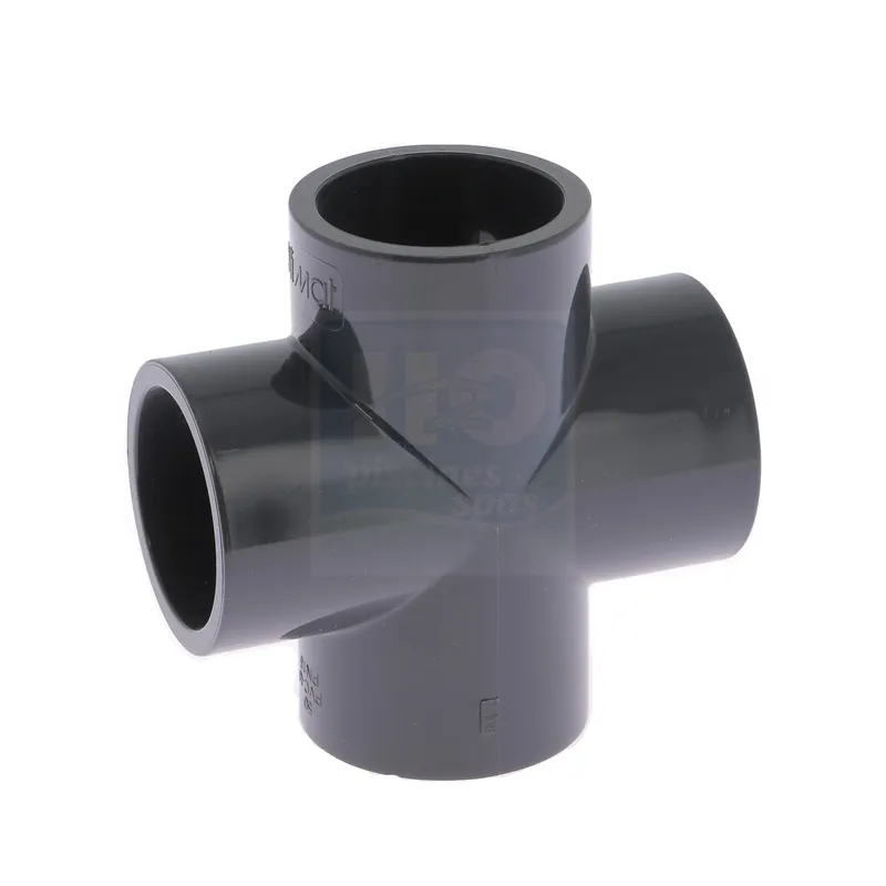 Croix égale PVC pression en diamètre 50 mm - Femelle à coller (PN16)