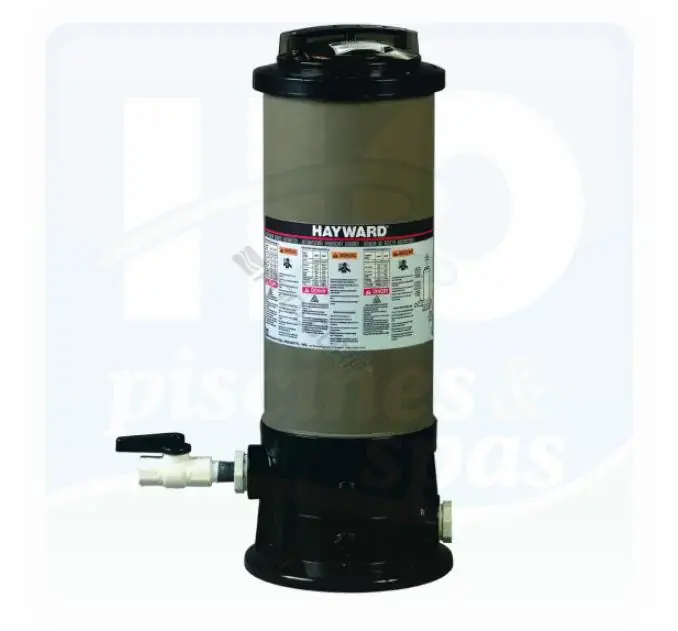 Distributeur chimique Hayward pour piscine de 150 m3 maxi pour le brome et 530 m3 maxi pour le chlore