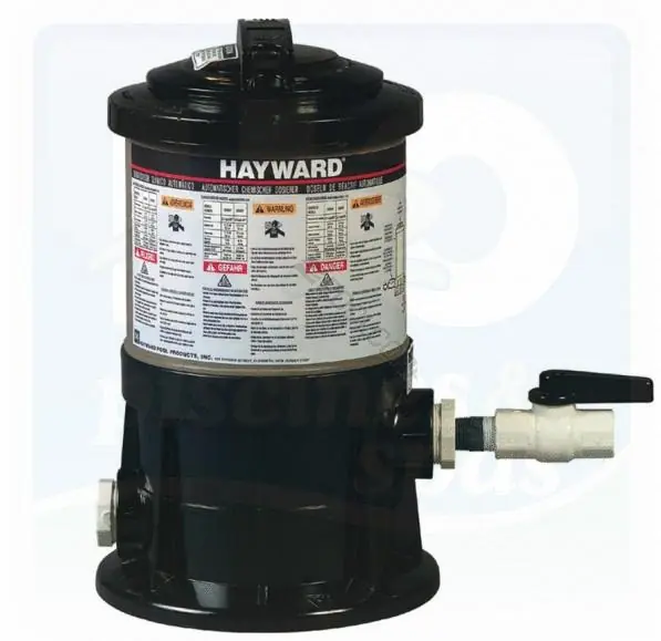 Distributeur chimique Hayward pour piscine de 75 m3 maxi pour le brome et 265 m3 maxi pour le chlore