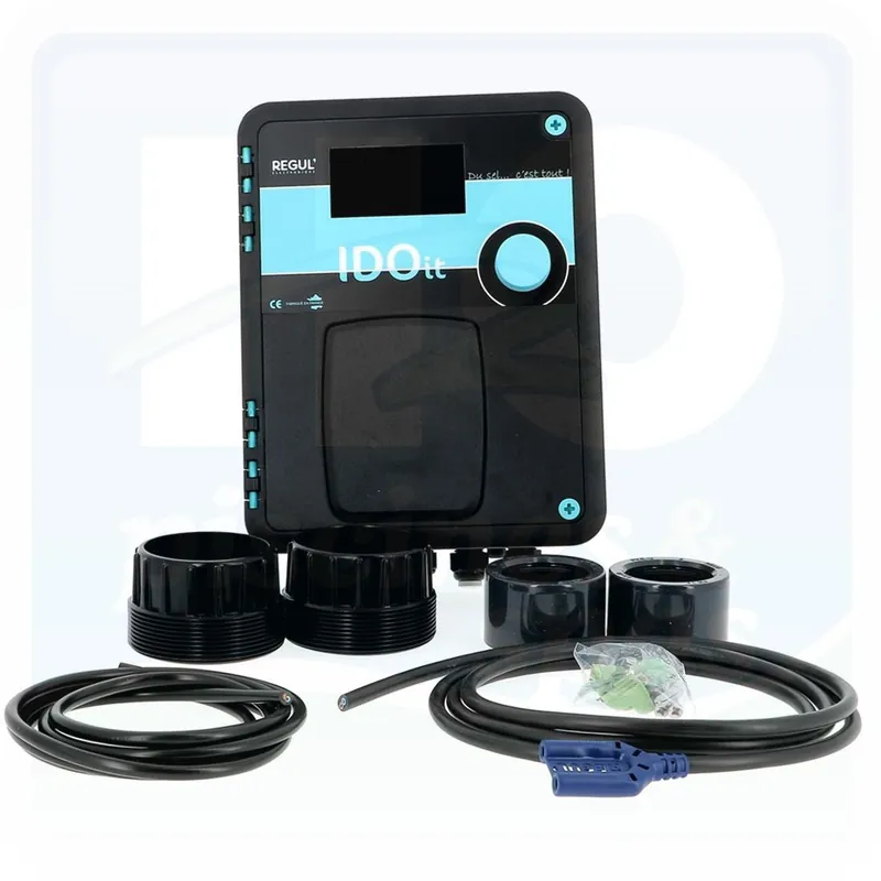 Electrolyseur au sel complet iDOit avec mesure du sel pour piscine jusqu‘à 50 m³ - Régul‘Electronique