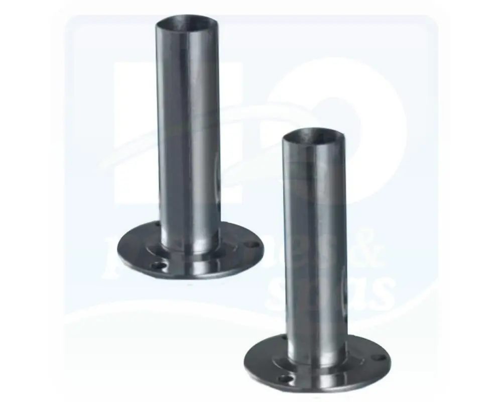 Fixations en inox 304 sur platine pour échelle en diamètre 43 mm