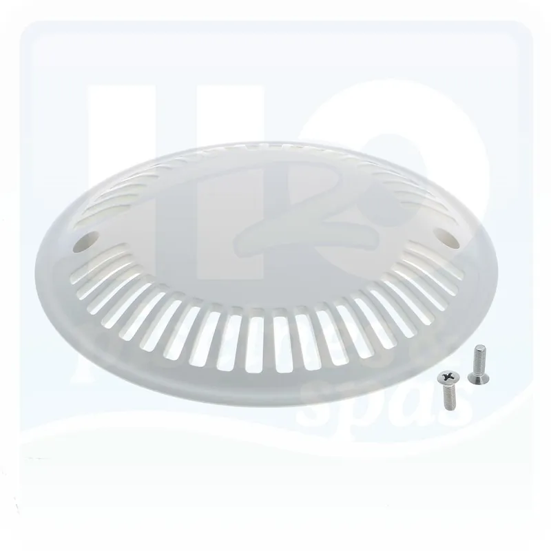 Grille antivortex pour bonde de fond en 200 mm blanche pour piscine béton ASTRAL® avec vis de 15 mm