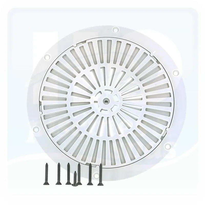 Grille et vis de la bouche de refoulement 3" ASTRAL® en ABS™ blanc