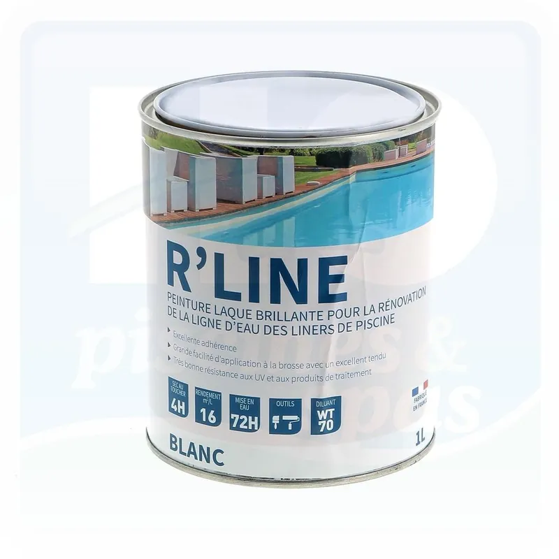 Peinture pour ligne d‘eau revêtement liner - R‘line Blanc - 1 Litre