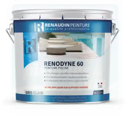 Peinture pour piscine RENODYNE 60 - Couleur blanc - 5 litres
