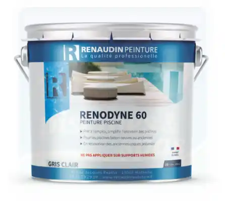 Peinture pour piscine RENODYNE 60 - Couleur Gris clair - 10 litres
