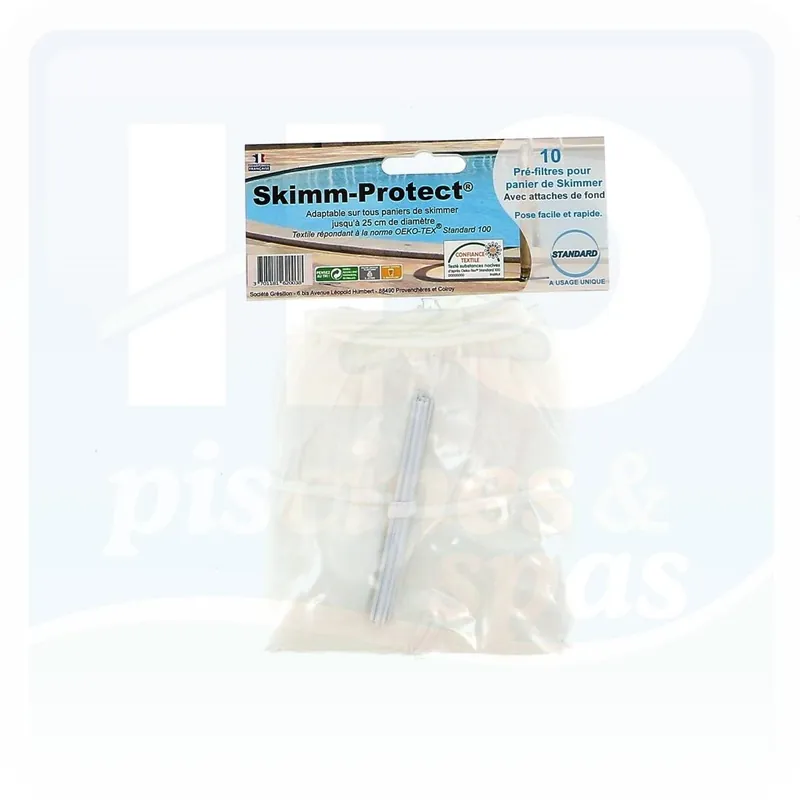 Préfiltres Skimm-Protect avec lien de maintien pour panier de skimmer jusqu‘à 220 mm