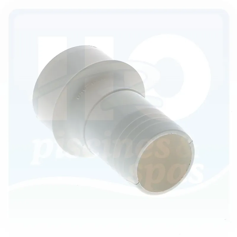 Raccord cannelé droit fixe à coller 50 x 38 mm