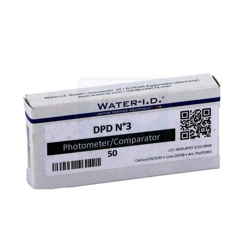 Réactifs DPD3, pour photomètre POOL LAB, boite de 50 réactifs