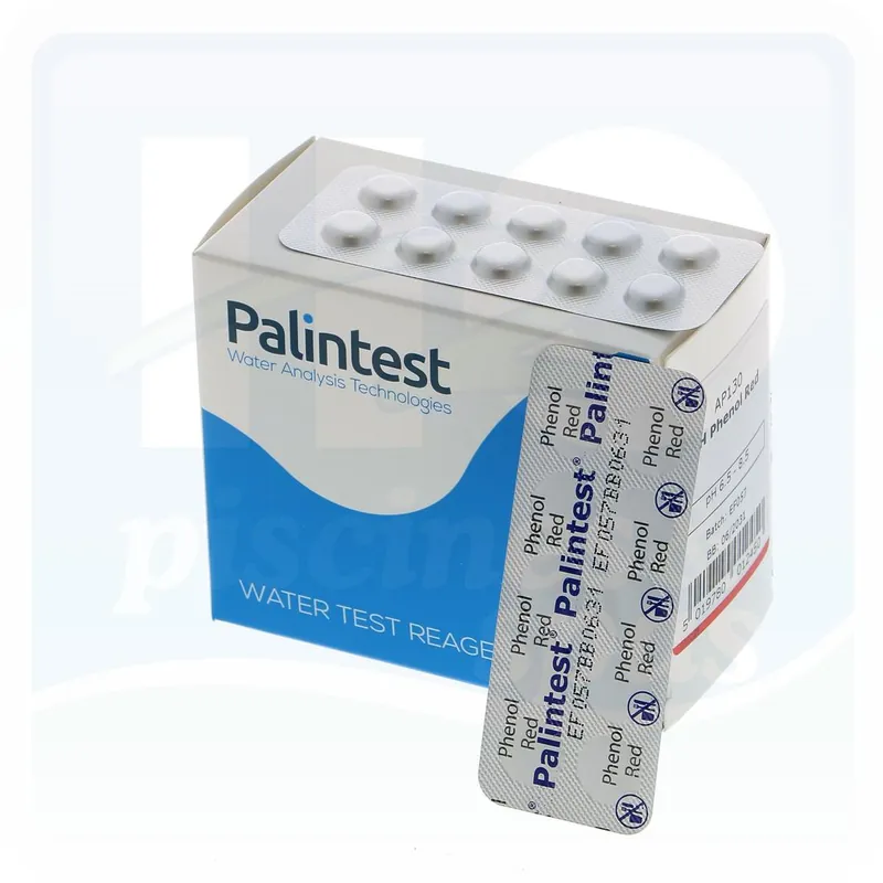 Réactifs PALINTEST DPD phénol red noire pour l‘analyse du pH de votre eau de piscine