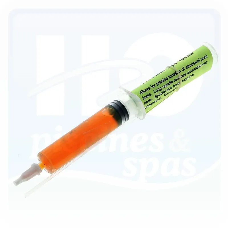 Seringue de 6 ml colorant jaune fluo pour détection de fuite dans la piscine