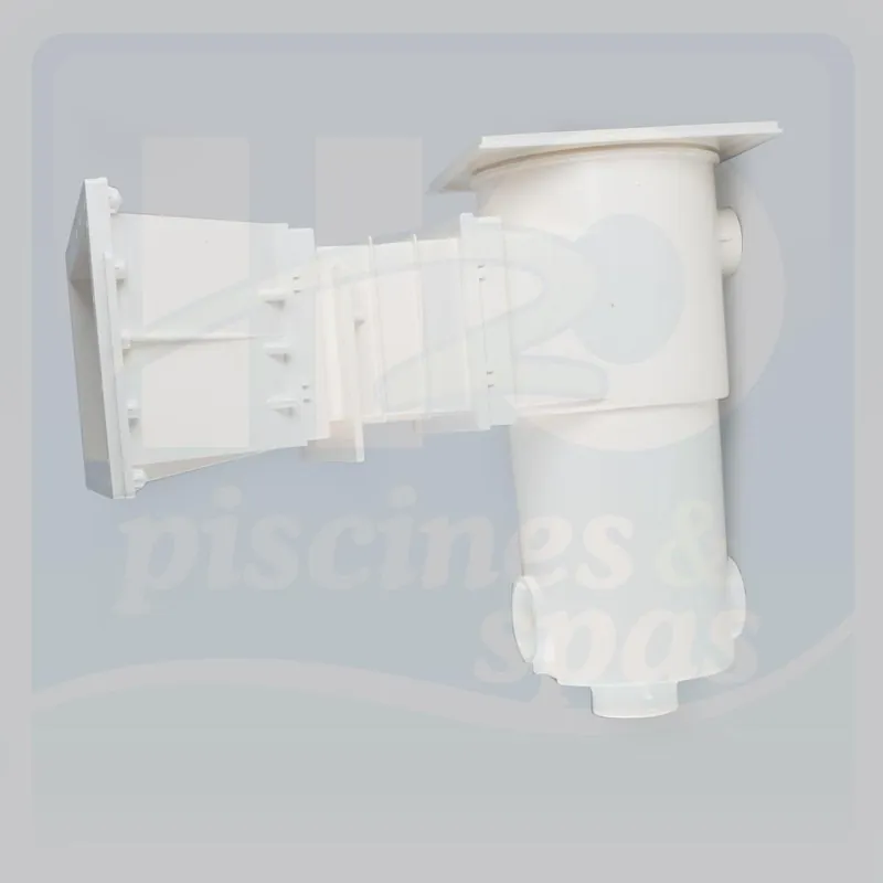 Skimmer AQUAREVA long - grande meurtrière pour piscine bois de 45 mm - Blanc