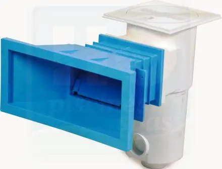 Skimmer Miroir - AQUAREVA SL-119-P-MR - Grande meurtrière + rallonge pour piscines Panneaux - Liner - Bleu France