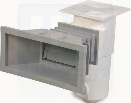 Skimmer Miroir - AQUAREVA SL-119-P-MR - Grande meurtrière + rallonge pour piscines Panneaux - Liner - Gris