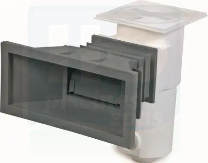 Skimmer Miroir - AQUAREVA SL-119-P-MR - Grande meurtrière + rallonge pour piscines Panneaux - Liner - Gris Anthracite