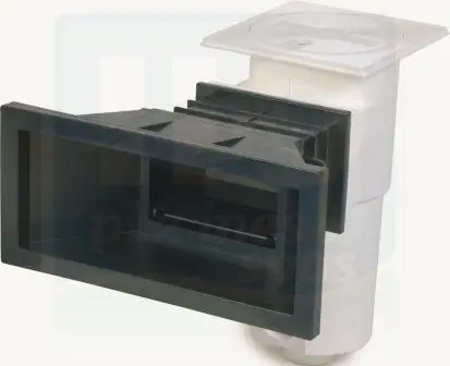 Skimmer Miroir - AQUAREVA SL-119-P-MR - Grande meurtrière + rallonge pour piscines Panneaux - Liner - Noir