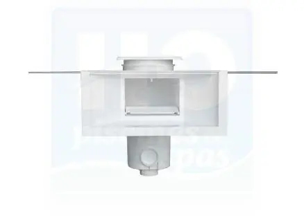 Skimmer miroir SL-119-CA-M-MR-2 - AQUAREVA - Grande meurtrière + 2 rallonges pour piscines maçonnerie - Liner (coffre volet roulant) - Blanc