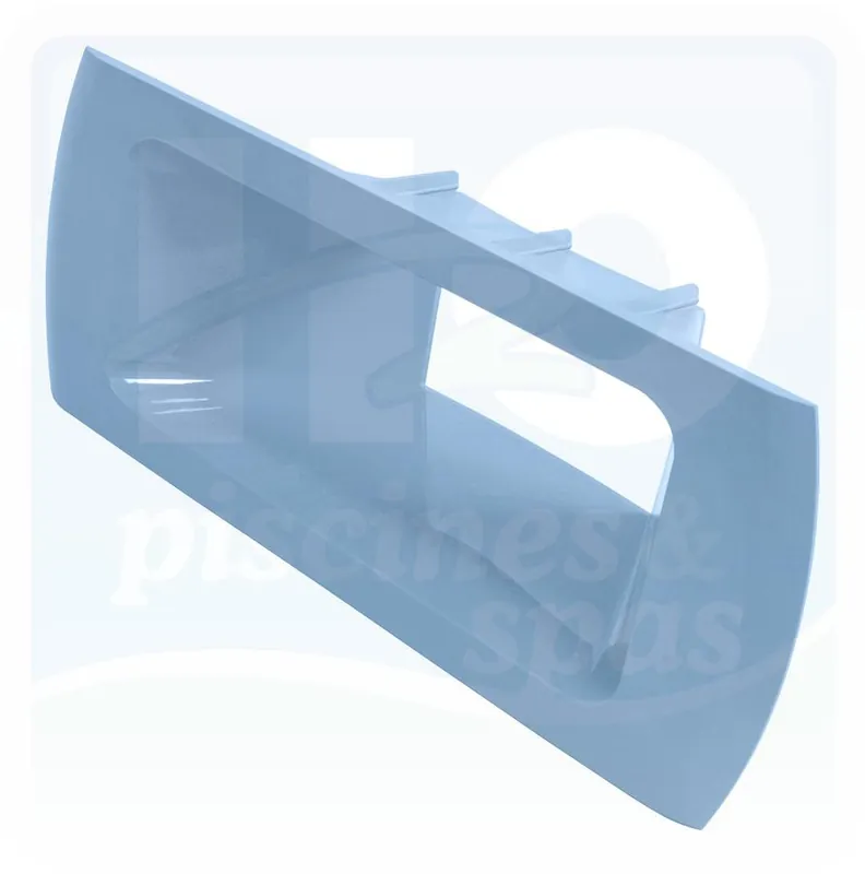 Skimmer miroir SL-119-M-MR - AQUAREVA - Grande meurtrière + rallonge pour piscine Maçonnerie - Liner - Bleu Gris