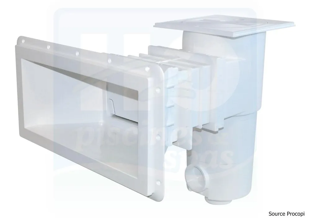 Skimmer SB-118 - AQUAREVA - Grande meurtrière + rallonge pour piscine béton - Blanc