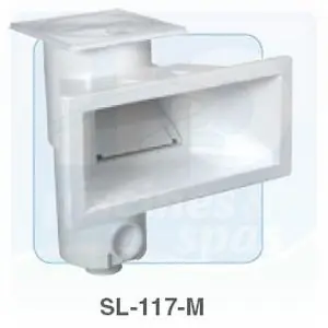 Skimmer SL-117-C - AQUAREVA - Grande meurtrière pour piscine polyester coque - Blanc