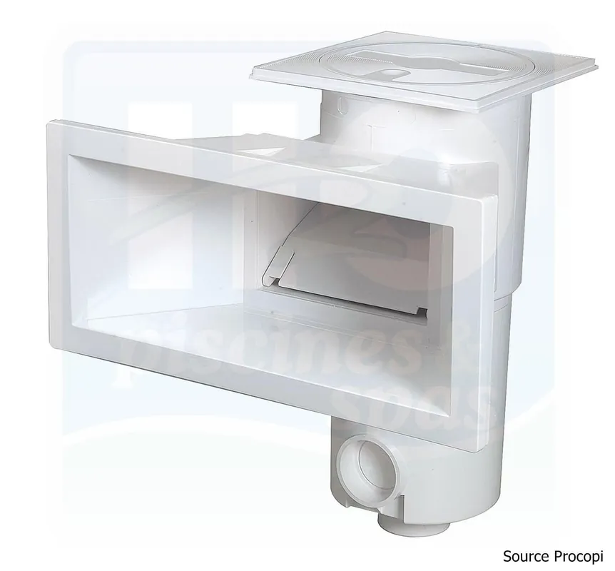 Skimmer SL-117-M - AQUAREVA - Grande meurtrière pour piscine Maçonnerie - Liner - Blanc