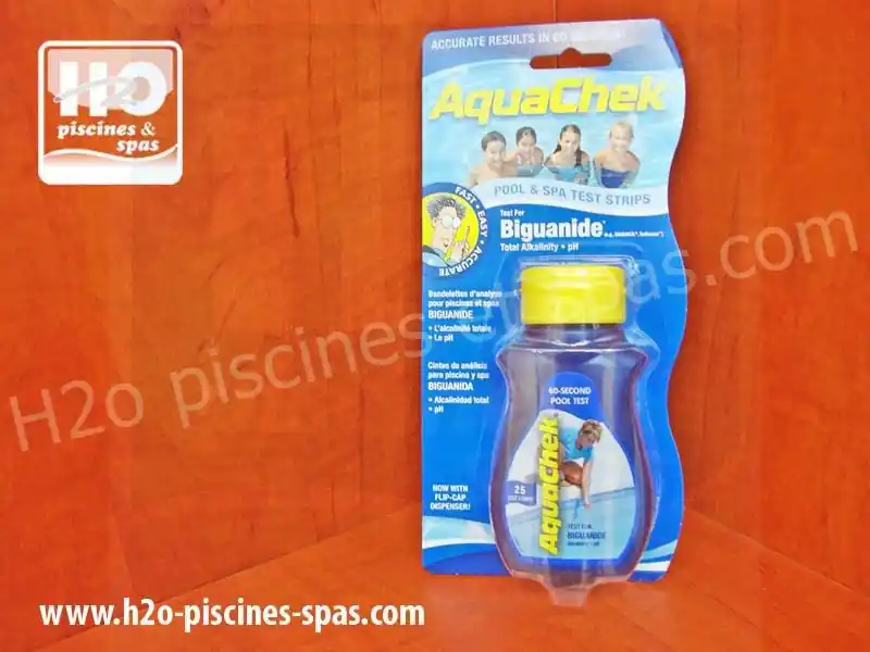 Trousse d‘analyse AQUACHEK® Biguanide (bleu) du PHMB à bandelettes