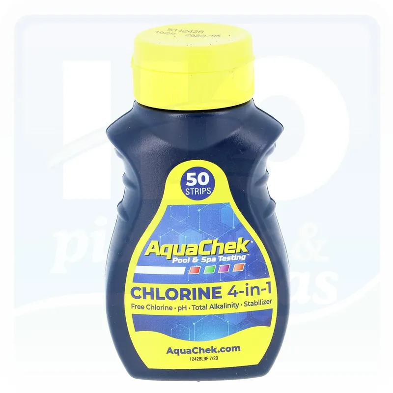 Trousse d‘analyse AQUACHEK® CHLORINE 4-in-1 à 50 bandelettes