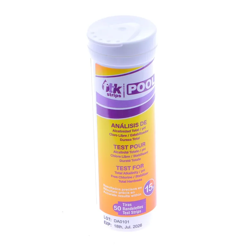 Trousse d‘analyse CHLORINE 4 en 1 à 50 bandelettes