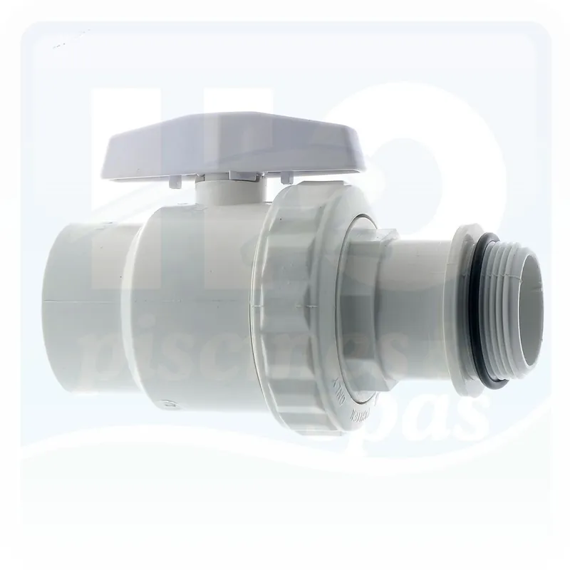 Vanne blanche 1"1/2 avec joint torique du brominateur BAYROL