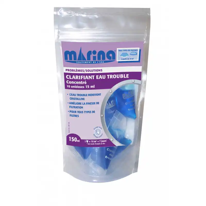 Clarifiant concentré berlingot 15ml, 150ml Marina