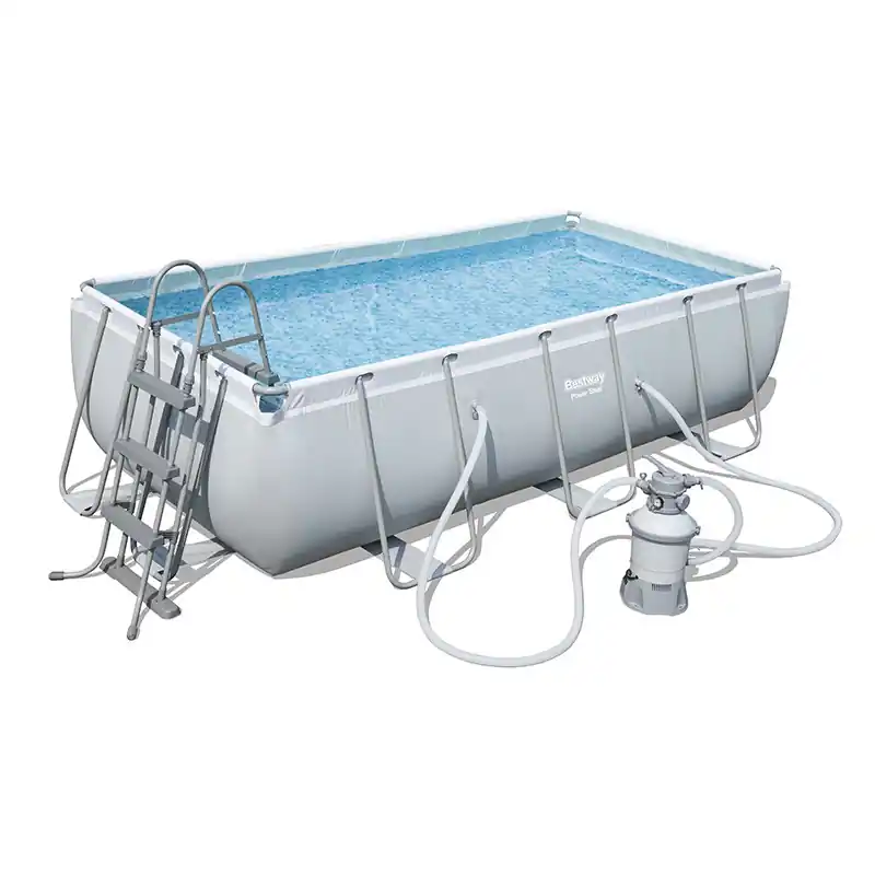 Piscine tubulaire 4,04x 2,01x ↕1,00m Rectangulaire Bestway Power Steel avec filtre à sable