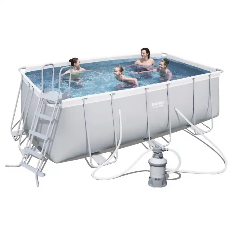 Piscine tubulaire Rectangulaire Bestway Power Steel 4,12x 2,01x ↕1,22m
