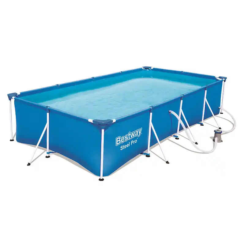 Piscine tubulaire 4,00 x 2,11 x 0,81m rectangulaire Steel Pro Bestway