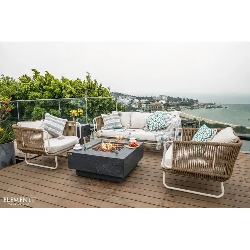 Table basse Brasero Manhattan Gris foncé