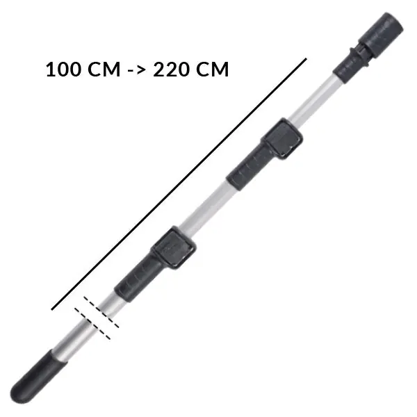 Manche de piscine JD Manche télescopique Pro 100/220 CM
