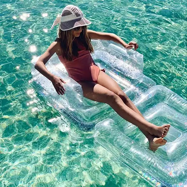 Fauteuil gonflable pour piscine et repose-pied Lounge