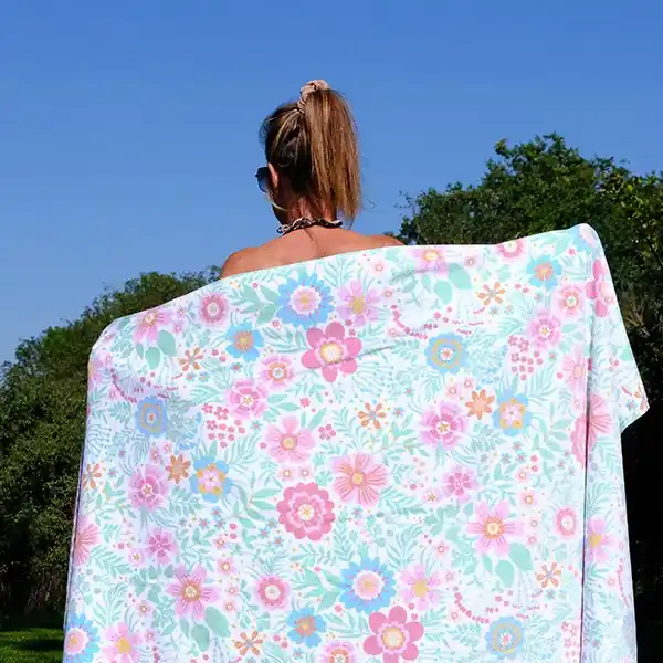 Drap de bain fleuri Floria
